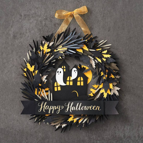 Haunted House Ghost Wreath Kit