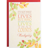 Title: Glitter Floral Berries Thanksgiving Card