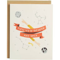 Title: Moon & Back Banner Valentine Card