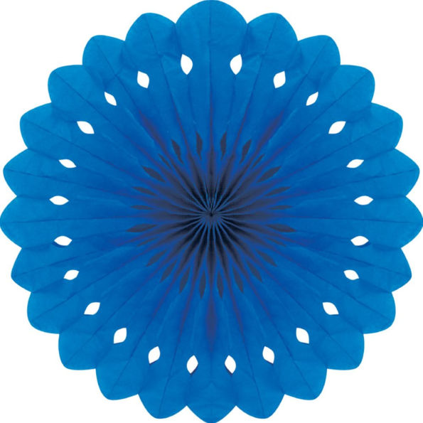 Detailed fan, 30cm, Blue