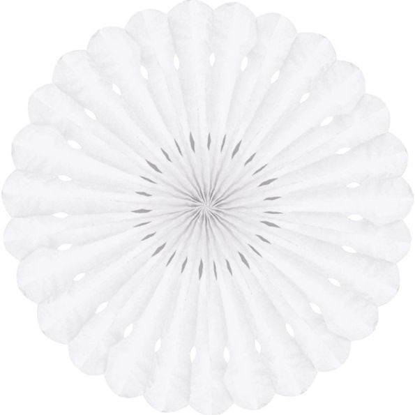 Detailed fan, 30cm, White