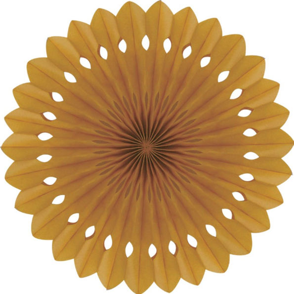 Detailed fan, 30cm, Gold
