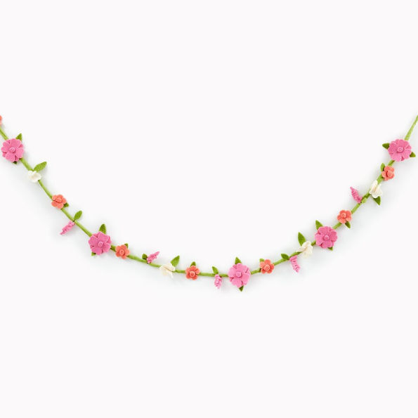 Daisy Floral Felt Garland 6ft