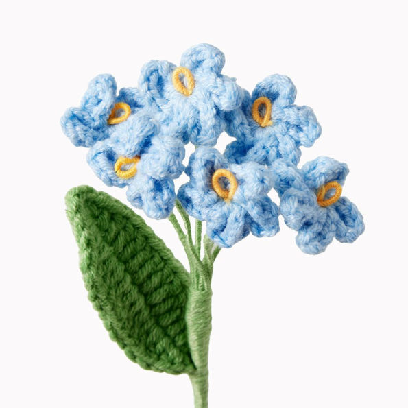 Blue Hydrangea Crochet Flower