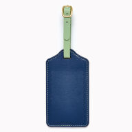 Title: Blue Scalloped Luggage Tag