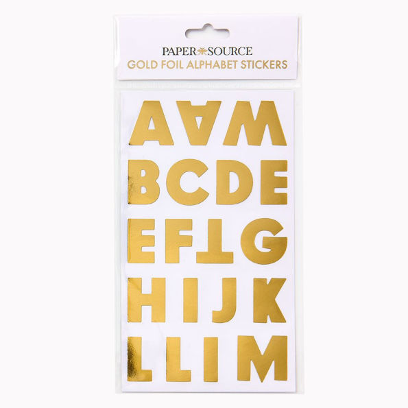 Gold Foil Alpha Sticker Sheet