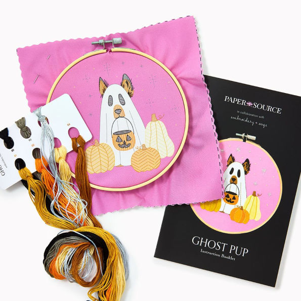 Ghost Pup Embroidery Kit
