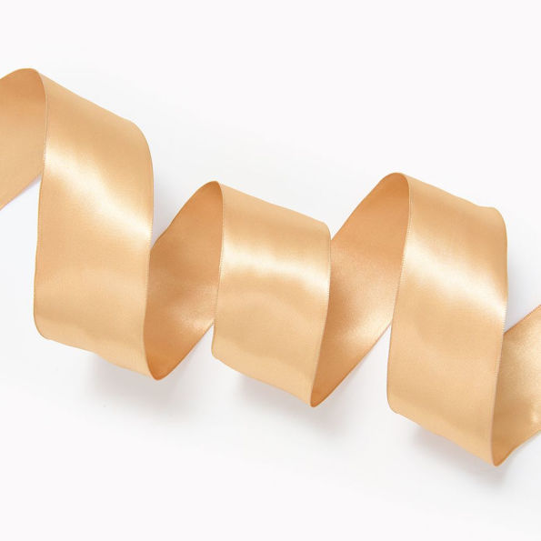 Satin Gold Wired Ribbon 2" 10YD
