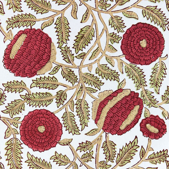 Marigold Glitz Scarlet Handmade Paper