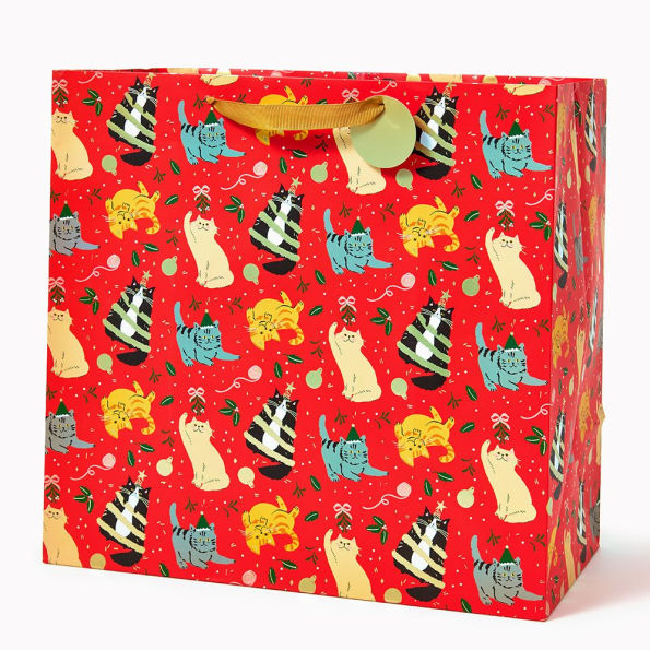Christmas Cats Large Gift Bag