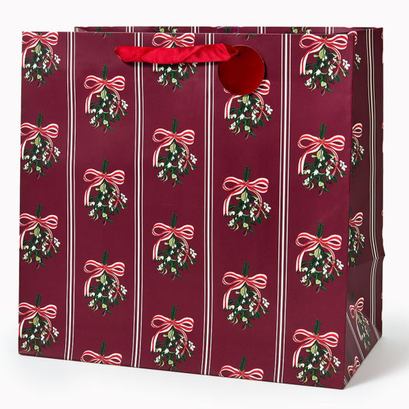 Mistletoe Stripes Large Gift Bag