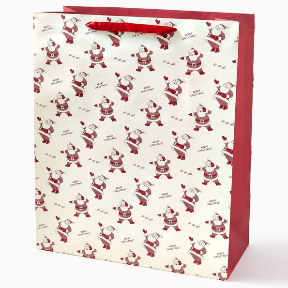 Newsprint Santa XL Gift Bag