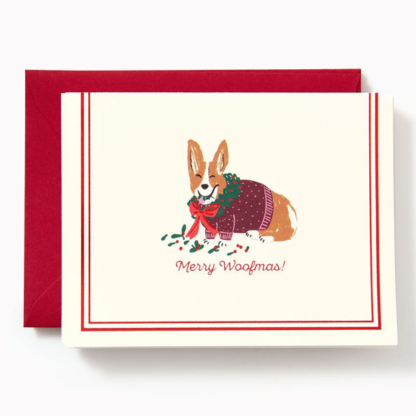 Christmas Festive Corgi Stationery Set