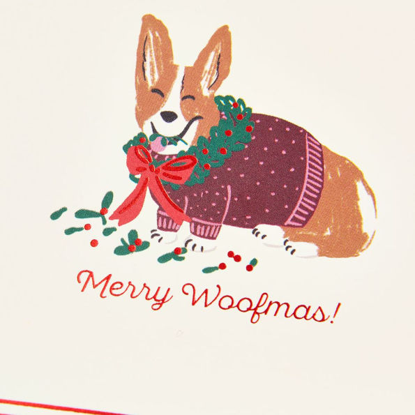 Christmas Festive Corgi Stationery Set