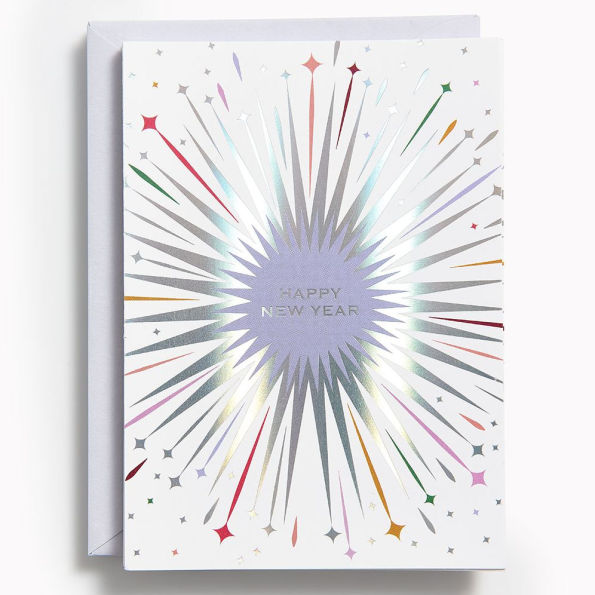 New Years Multicolor Sparkle Stationery Set