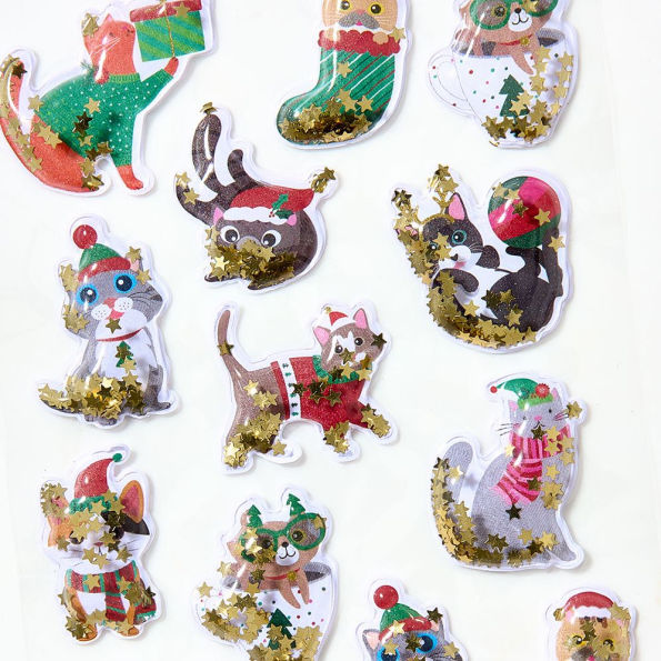 Holiday Cats Shaker Sticker Sheet