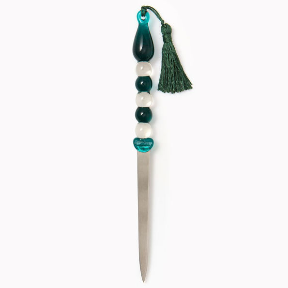 Blown Glass Letter Opener with Tassel