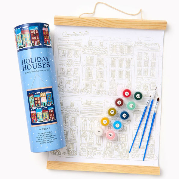 Holiday Village 11x14 Paint by Number Kit