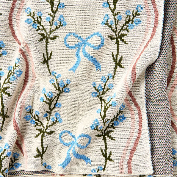 Festive Bows and Greenery Blanket