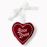 Title: Velvet Embroidered Book Lover Ornament