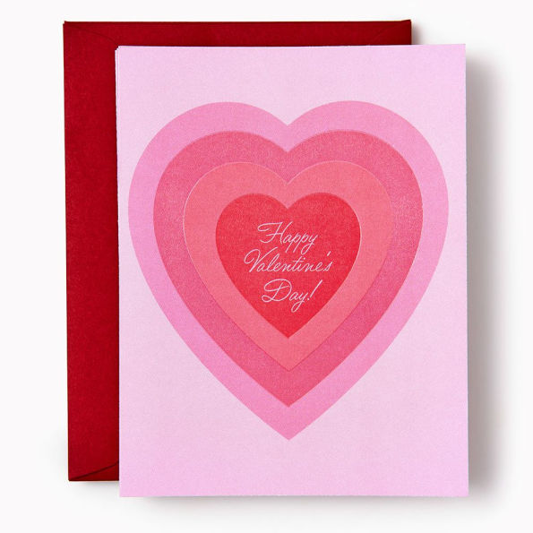 Valentines Radiating Heart Stationery Set