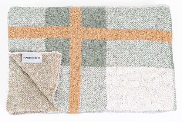 Plaid Fuzzy Reading Blanket - Adult