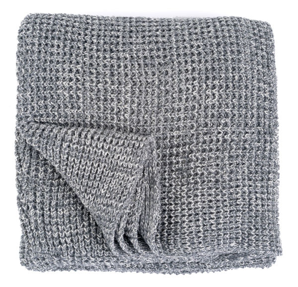 Grey Knit Reading Blanket - Adult
