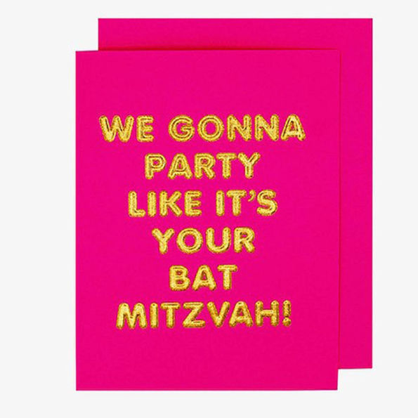 Party Like It's Your Bat Mitzvah Greeting Card