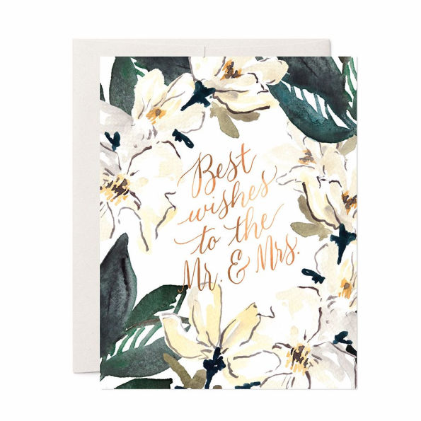 Magnolia Mr. & Mrs. Wedding Card