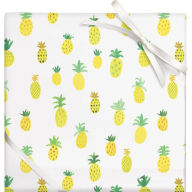 Title: Watercolor Pineapples Flat Wrap