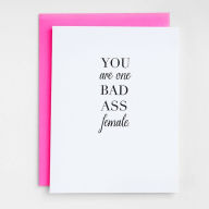 Title: Bad Ass Female Greeting Card