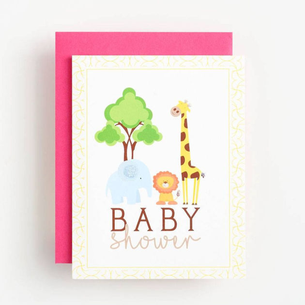 BABYSH baby shower zoo animals pink by CHANTILIS DESIGNS | Barnes & Noble®