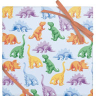 Title: Colorful Dinosaurs Flat Wrap