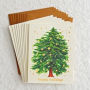 XMAS OFF FOIL A2 Starry Tree Happy Holidays S/10