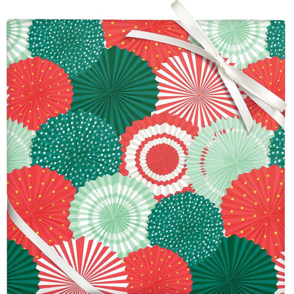 Christmas Paper Fans Wrapping Paper by PaperSource Barnes & Noble®