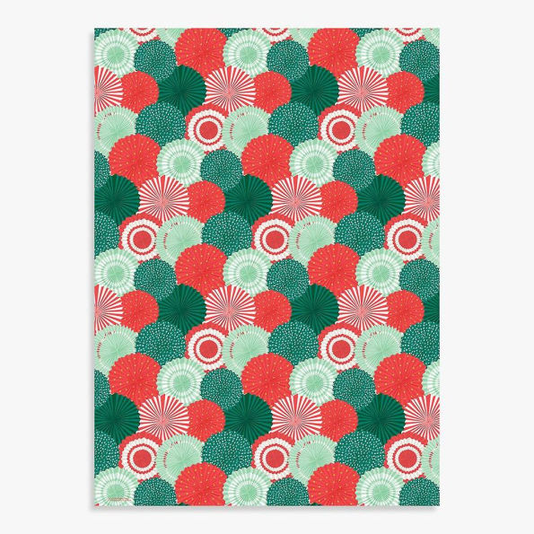 Christmas Paper Fans Wrapping Paper by PaperSource Barnes & Noble®