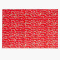 Title: Merry Christmas Glitter Script Flat Wrap