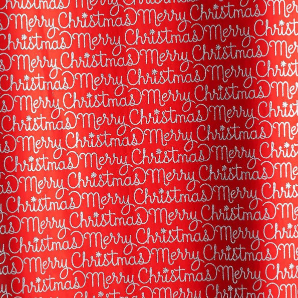 Merry Christmas Glitter Script Flat Wrap