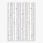 Alternative view 2 of Birch Trees with Cardinals Stone Flat Wrap