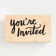 Title: You're Invited Rubber Stamp