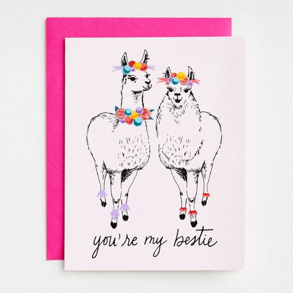 Llama Besties Greeting Card