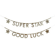 Title: Gold Glitter Star Letter Banner