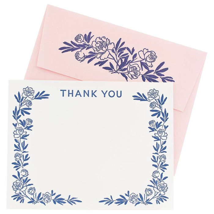 Peony Thank You Card set