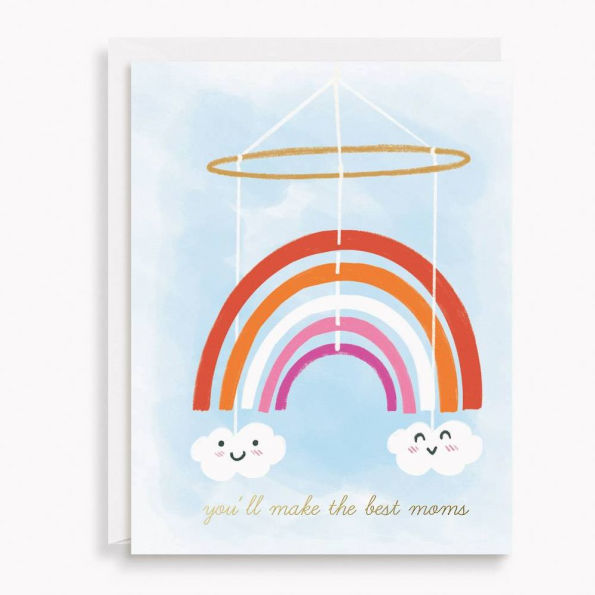 Rainbow Best Moms Card