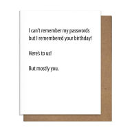 Title: Passwords Birthday Card