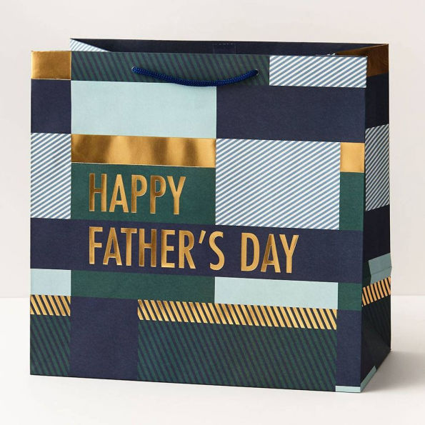 Happy Father's Day Color Block Large Gift Bag