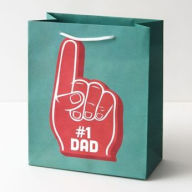 Title: #1 Dad Foam Finger Medium Gift Bag