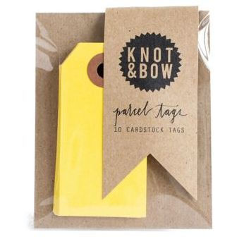 Classic Light Yellow Parcel Tags S/10