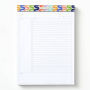 Wavy Rainbow Legal Notepad