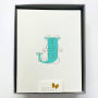 Monogram Letterpress J Stationery Set